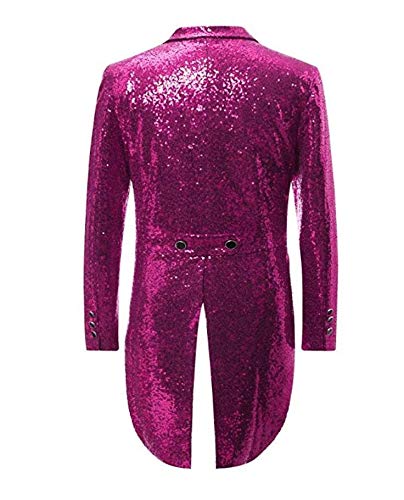 Men's Notch Lapel Sequins Tailcoat 2 Pieces Nightclub Suit Wedding Prom Tuxedos2