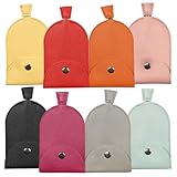 KITUREK 8PCS Pull Out Car Key Case, PU Leather Keychain Protective Bags, Large-Capacity Key Case Holder, Creative Key Case Cover for Halloween Christmas Presents (Closed)