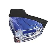 2-lagig, außen glatt und glänzend, innen schützend weich. Die Innenseite schützt die Lackierung. Kratzfreie Abdeckung, wenn sie über einem sauberen Auto angebracht wird.