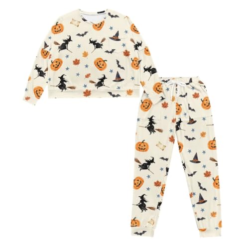 Image of Women's Pajamas Set Soft 2 Piece Loungewear Long Sleeve Pj Set Matching Sleepwear with Pockets for Women Plus Size