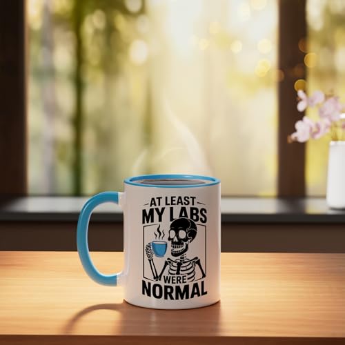Taza de Cerámica Azul/Blanca 11 Onzas miniatura 3