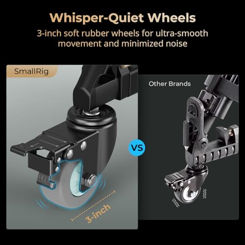 Chariot de trépied robuste SMALLRIG 5020 avec roues 3 pouces