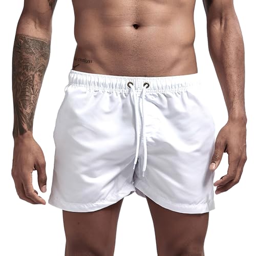 JIHUILAI Mens Swim Trunks Quick Dry Swim Shorts with Mesh Lining Beach Shorts Bathing Suits