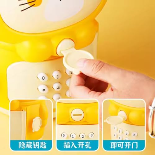 Image of SHAKTISM Cartoon Animal Money Storage Tank for Kids,Electronic Piggy Bank with Music, Keypad & Story Function Secure Coin Bank Safe for Boys & Girls (Chick Design)