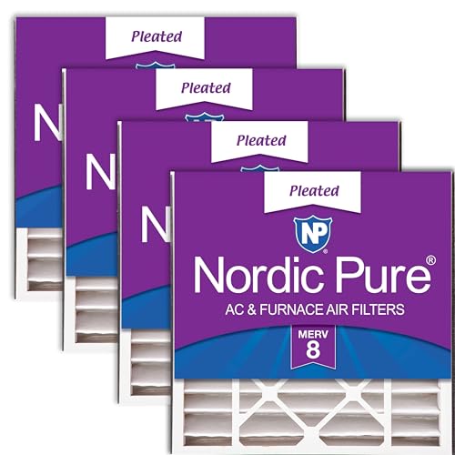 Image of Nordic Pure 20x20x5 (19 11 /16 x 20 11 /16 x 4 15 /16) Air Bear Replacement 255649-103 MERV 8 Air Filters 4 Pack