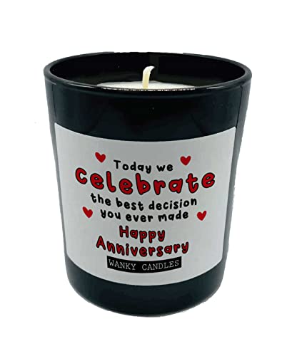 Vela de aniversario de boda, vela de aniversario de boda, la mejor decisión que hayas tomado para el marido, para esposa WCBJ197 Cover
