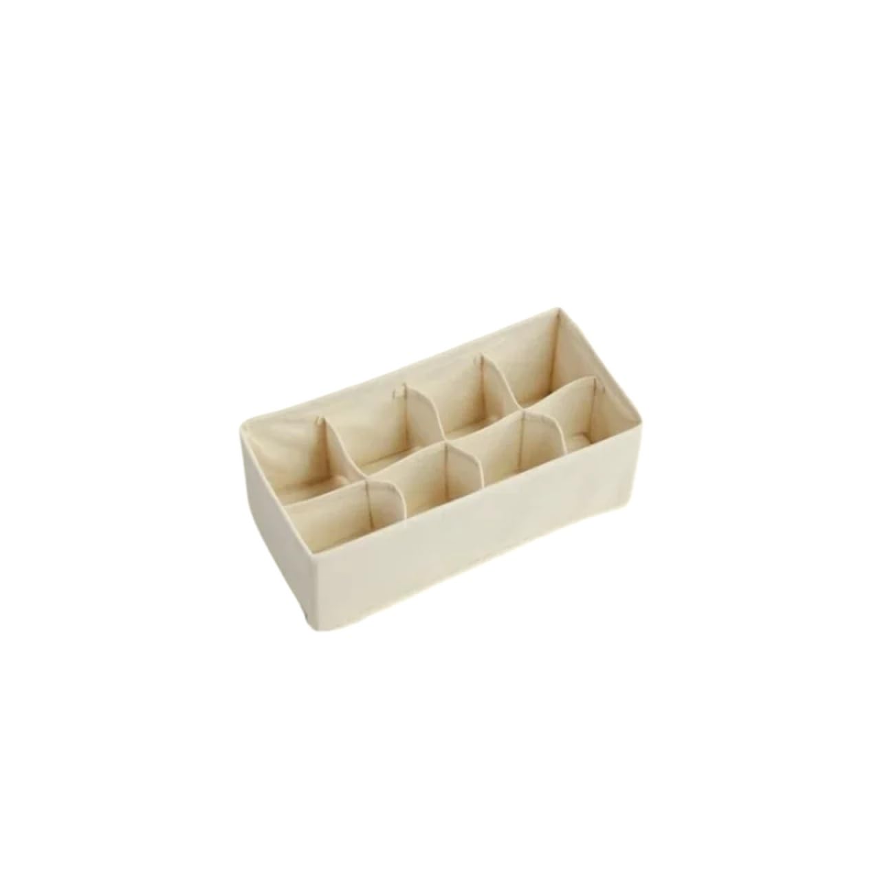 LADFRTYU Sock Storage Box Drawer Underwear Socks Bra Storage Box Clothes Organizer Bag Household Wardrobe Cabinet(Milky yellow-8grids)