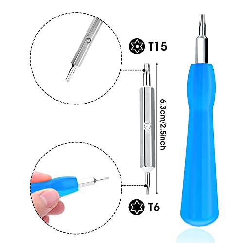 Replacement Ring Screwdriver Bit Set Blue & 20Pcs Doorbell Screws T6 T15 & Charger Charging Cable Cord for Video Doorbell, Video Doorbell 2 3 Pro Accessories & Elite Fits All Ring Video Doorbell Kit