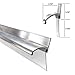 Gordon Glass® Chrome Framed Shower Door Replacement Bottom Deflector with Vinyl Sweep and Pre-Applied Mounting Tape - 30