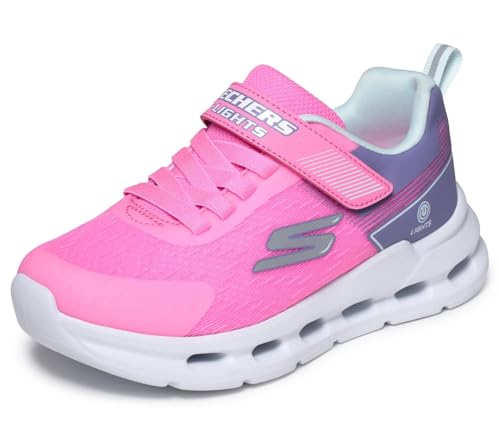 Skechers Mädchen Glide-Step Lights Turnschuhe Pink Synthetic/Multi Trim 32 EU