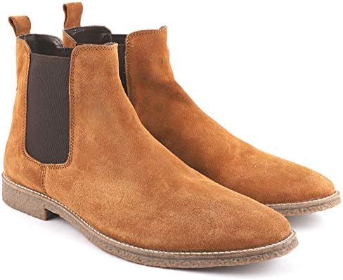 Freacksters Men's Tan Chealsea Boots - 9 UK