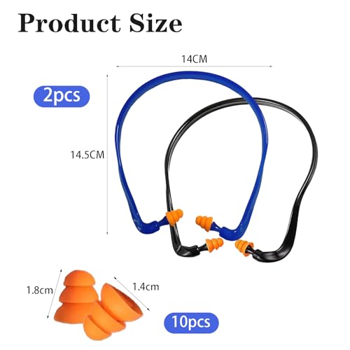 2 Stück Gehörschutz Schießsport,Hörschutz Die,Ear Protection,Multifunktional Bügelgehörschutz,Gehörschutzstöpsel,Mit 5 Paar Ersatzstöpsel,Ergonomischer Form Geeignet Für Männliche Weibliche Verwendung