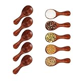 Material: estas pequeñas cucharas de sal están hechas de madera natural, con mano de obra fina, superficie lisa y pulida y recubierta con pintura en bruto natural, no tóxicas y seguras de usar