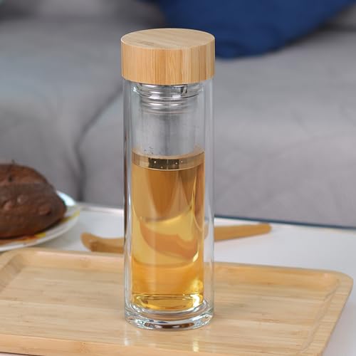 Tea Infuser Basket with Lid by Sivaphe, Large Tea Strainer for Loose Tea, Glass or Stainless Steel Tea Drink Bottle Replacement Filter