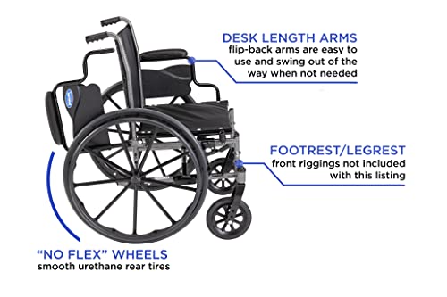 Invacare Tracer Sx5 Wheelchair For Adults Everyday Folding 22 Inch Seat Footrests & Desk Arms #TOP2