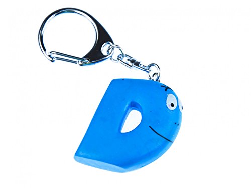 Miniblings D Barbapapa Lettre Porte-clé Porte-clés bleu initial - bijoux à la mode main I I Pendentif trousseau de clés Porte-clef