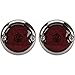 1933-36 Fits Ford Car Polished Stainless Steel LED Taillights, Pair