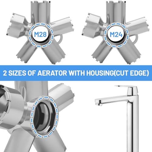image for Apdhk Upgraded Metal 10-in-1 Faucet Aerator Tool - Heavy-Duty Removal 