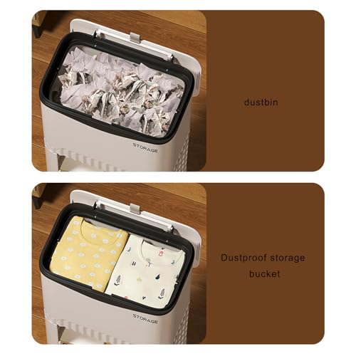 Contenedor de basura durable con ruedas y diseño moderno miniatura 5