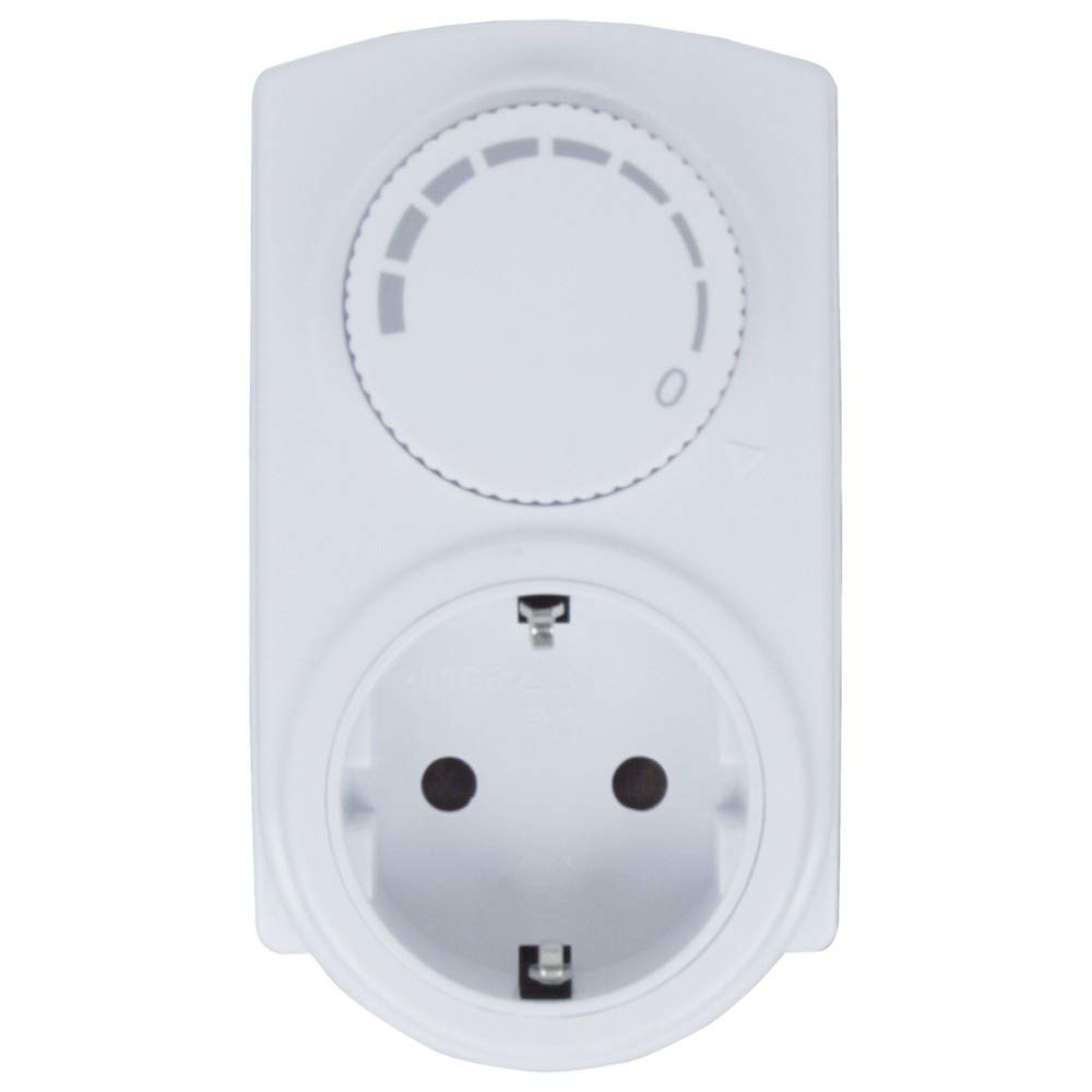 Schuko Zwischenstecker mit Dimmer, weiß