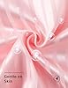 DIPUG Girls Pajamas Satin Three-Piece Pajama Set Silk Pjs Short Sleeve Sleepwear(Jacquard Light Pink) #3