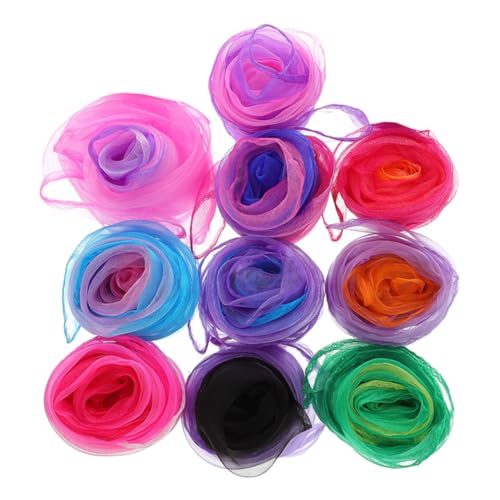 10pcs Dance Studio School Scarves Square Juggling Scarves Music Reusable Dance Accessories for Performances