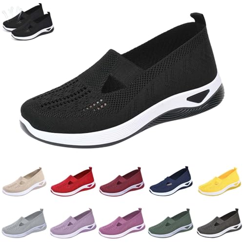 Orthopedic All-Day Comfort Sneakers, Slip-On Soft Comfortable Womens Sneakers, Slip-On Lightweight Flat Soft Shoes