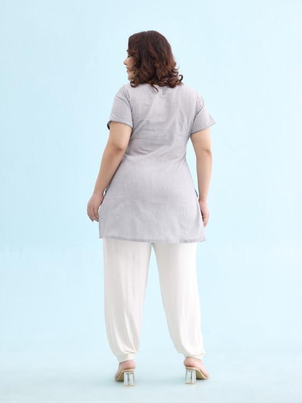 Image of GO COLORS Women Mid Rise Viscose Harem Pants | Wrinkle Free, Relaxed Fit, Free Size