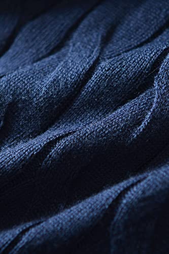 ZHILI Men's Casual Crewneck Sweaters Cable Knit Thermal Pullover Sweater4