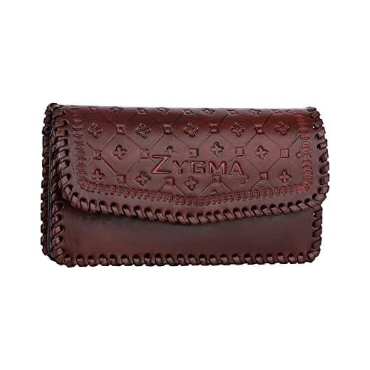 zygma Handmade Genuine Leather Clutch Purse for Women,Hard Leather Clutch Gift for Women,Pure Leather Wallet for Ladies