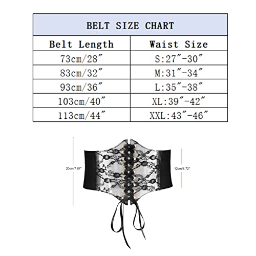 Whippy Women Lace-Up Corset Waist Belt Transparent Pvc Lace Crochet Petal Elastic Wide Belt For Dress #TOP5