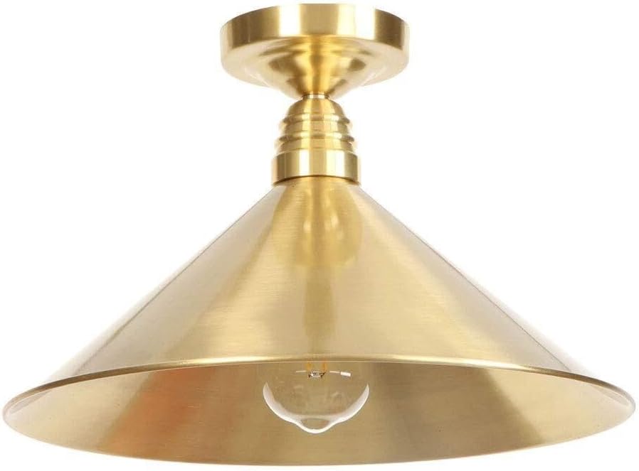 Brass Modern Ceiling Lights Simple American Restaurant Nordic Living Room Bedroom Lighting Fixtures E27 Edison Light Bulb AC 110V-240V (Size : 33cm) (33cm)