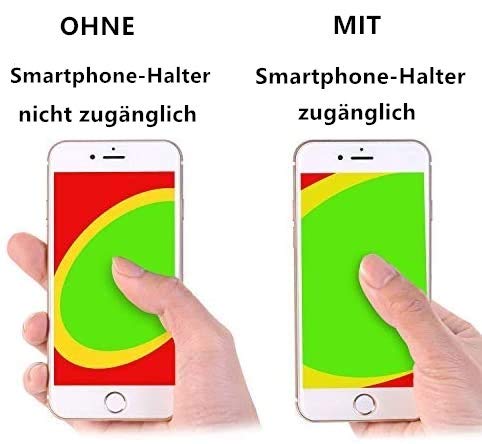 VOARGE 3 stuks premium smartphone-vingerhouder, zelfklevende mobiele telefoonhouder, smartphonehouder, selfie mobiele telefoonhouder, handgreep met één hand, zwart - Afbeelding 6