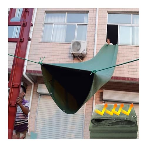 QUSYZD Transportador de Carga para Descarga a Gran altitud, toboganes para manipulación de Carga, Lona cilíndrica Resistente al desgarro, canaleta de Descarga para co,Green-2x18m