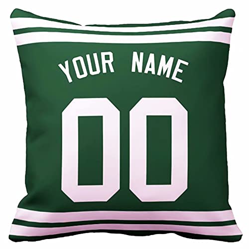 Image of ANTKING Throw Pillow 2 Pack with Custom Name and Number Personalized Gift for Men Women Boys