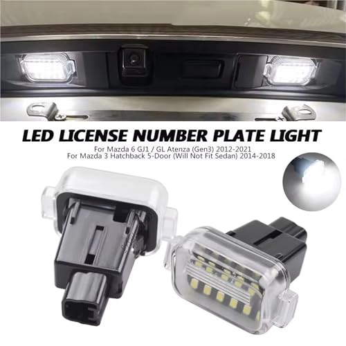 Luces matrícula LED Mazda 3 y 6 con sistema Canbus OEM BHP1-51-270 2