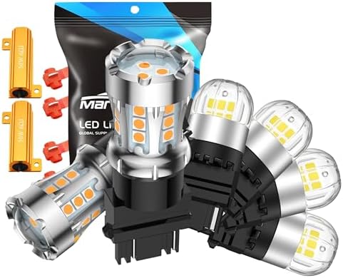 3056 3157 LED Bulb With Backup Reverse Light Flasher Flashing Pattern (2 Pack) - GENSSI