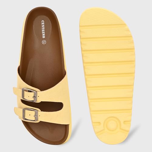 Image of Centrino Women's Berkin-Style Slip-On Sandals | Open Toe Design | Soft PU Footbed | Lightweight & Comfortable | Arch Support | On-Grip Sole | Casual Outdoor Wear (9219)