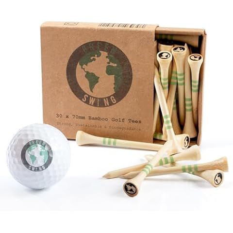 Green Swing 70mm Bamboo Golf Tees - 30pcs Cover