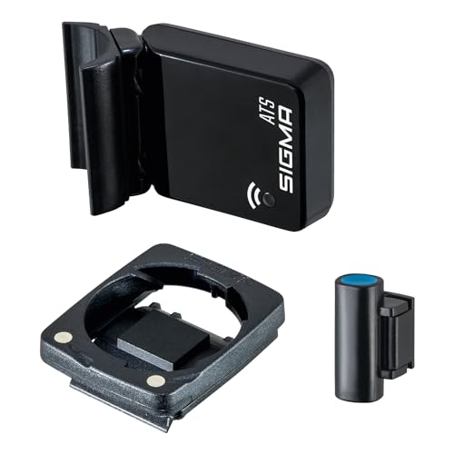 Kit émetteur Vitesse Sans Fil Sigma 00203 Pour Compteur ATS Topline 2016 - Émetteur + Support + Aimant + Anneaux De Fixation - Noir