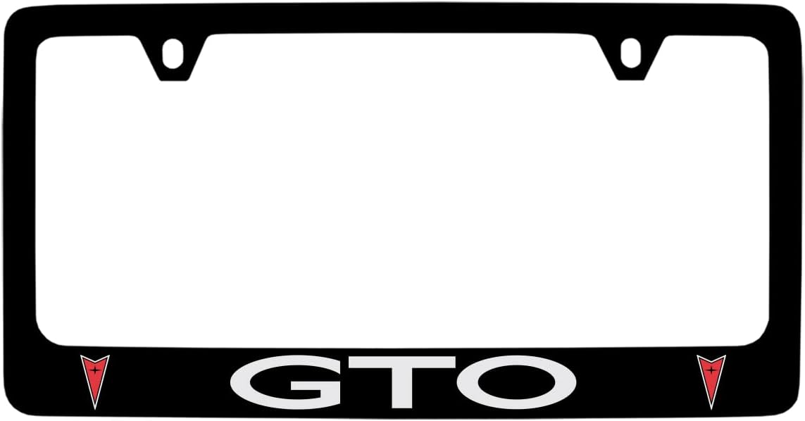 GTO Black Metal License Plate Frame Tag Holder