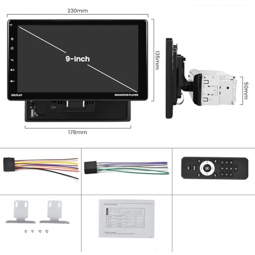 Radio CarPlay Single Din Pantalla Táctil 9 Pulgadas miniatura 6