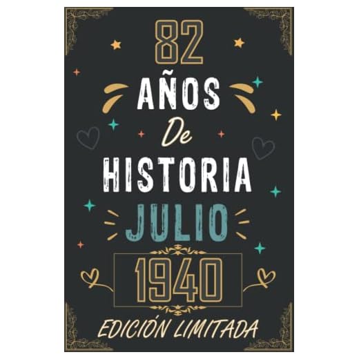 CUADERNO, 82 AÑOS DE HISTORIA JULIO 1940 EDICIÓN LIMITADA: Regalo de 82 cumpleaños para mujeres y hombres, ideas de 82 cumpleaños... un cumpleaños... ... regalo de 82 cumpleaños para él/ella.