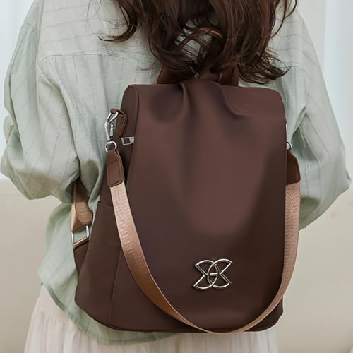 Generic Anti-Theft Leisure Backpack, Brown, 33x28x16cm, Classic, Female, Daypack, Soft Shell, Nylon2