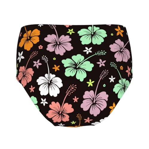 Tropical Hawaiian Hibiscus Girls' Underwear Soft Cotton Little Girls Panties Comfort Briefs2