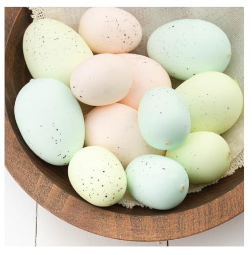 Factory Direct Craft Package of 36 Pastel Speckled Easter Faux Eggs Easter Eggs for DIY Spring Displays and Easter Baskets