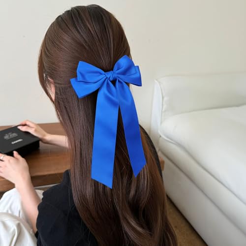 Pinzas para cabello con lazo de satén 5.5 pulgadas, 2 unidades miniatura 3