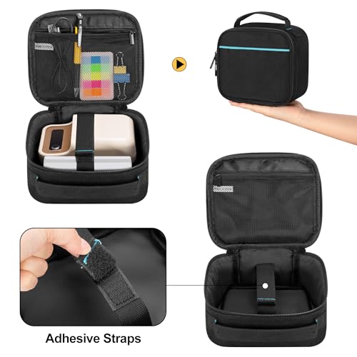 Image of CURMIO Label Maker Carrying Case Compatible with NIIMBOT B21 / B1, Empty Storage Holder Bag for Printer Labels, USB Cable, Battery, Bag Only