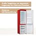 SEVERIN Retro Kühl- & Gefrierkombination, Kühlschrank im Retro-Design mit Chrom-Applikationen, LED-Beleuchtung, 1-7°C, 244 L Nettovolumen, nur 39 dB, rot, RKG 8917 [EEK D]