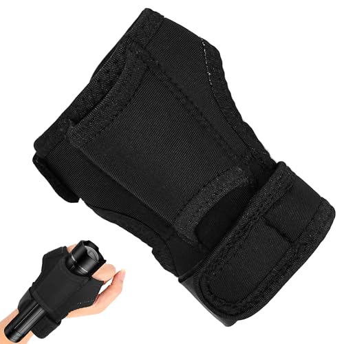 BuleVina Dive Light Glove Scuba Accessories for Men, Adjustable Wrist Strap Mount Hands-Free Flashlight Torch Arm Holder Universal for 25-30mm Flashlight Hunting Underwater (Not Included Flashlight)